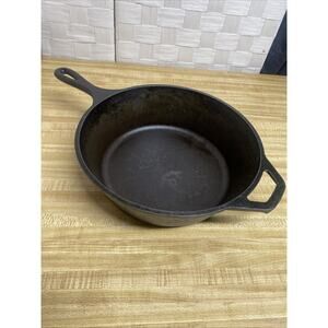 Lodge 8 CF Cast Iron Skillet Chicken Fryer 10 1/4" 3" Deep 3 USA VINTAGE